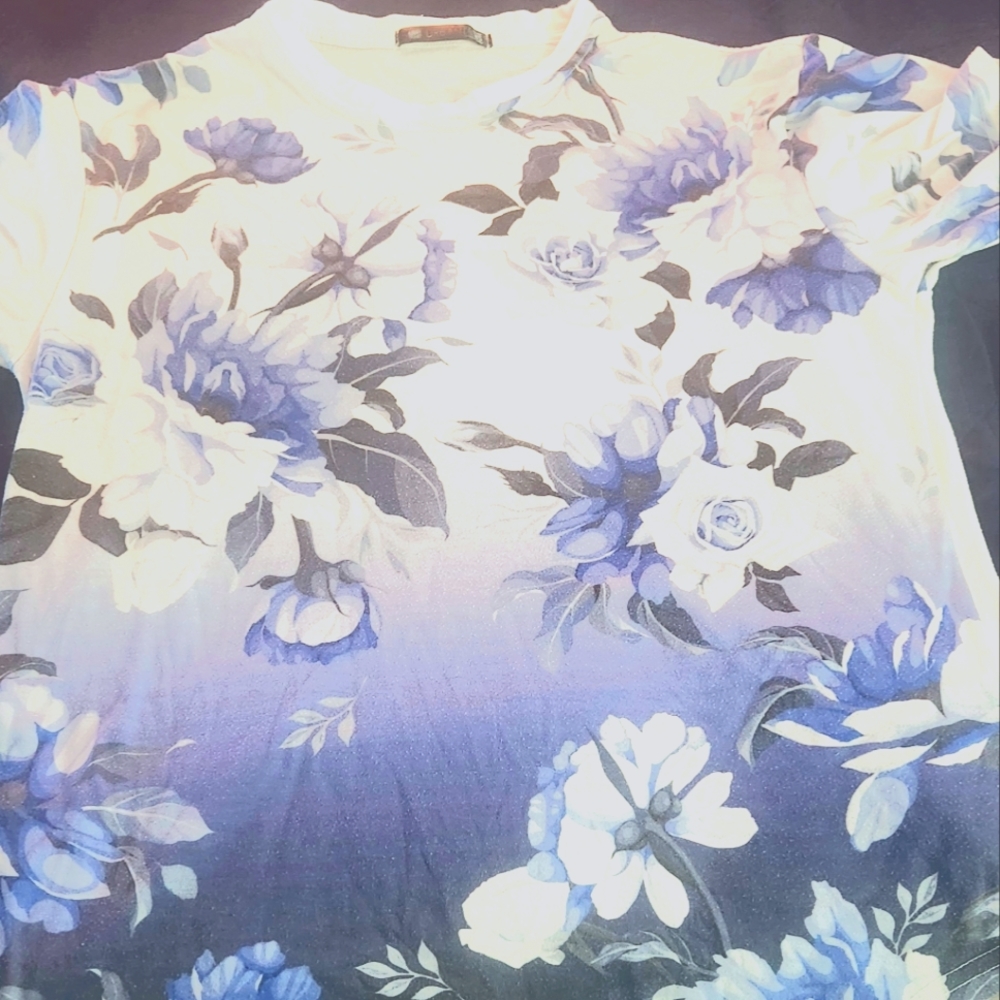 Blue flower shirt